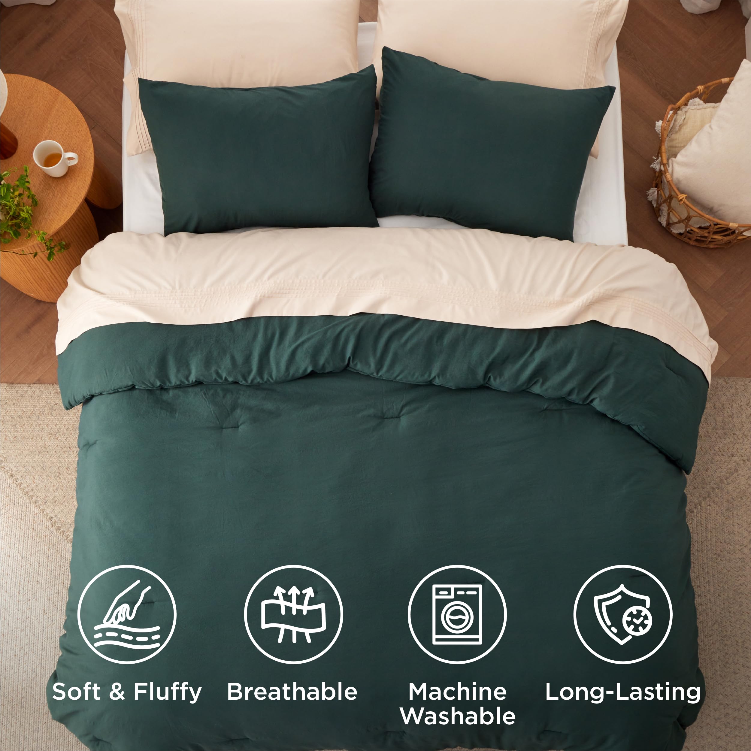 Bedsure long-lasting weave resists pilling with regular washes.