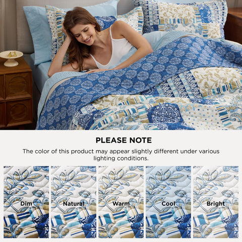 Bedsure queen-size quilt delivers a soft, quiet layer for cozy evenings.