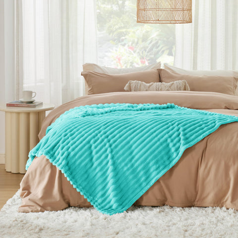 Bedsure fleece care tips: machine washable and colorfast.