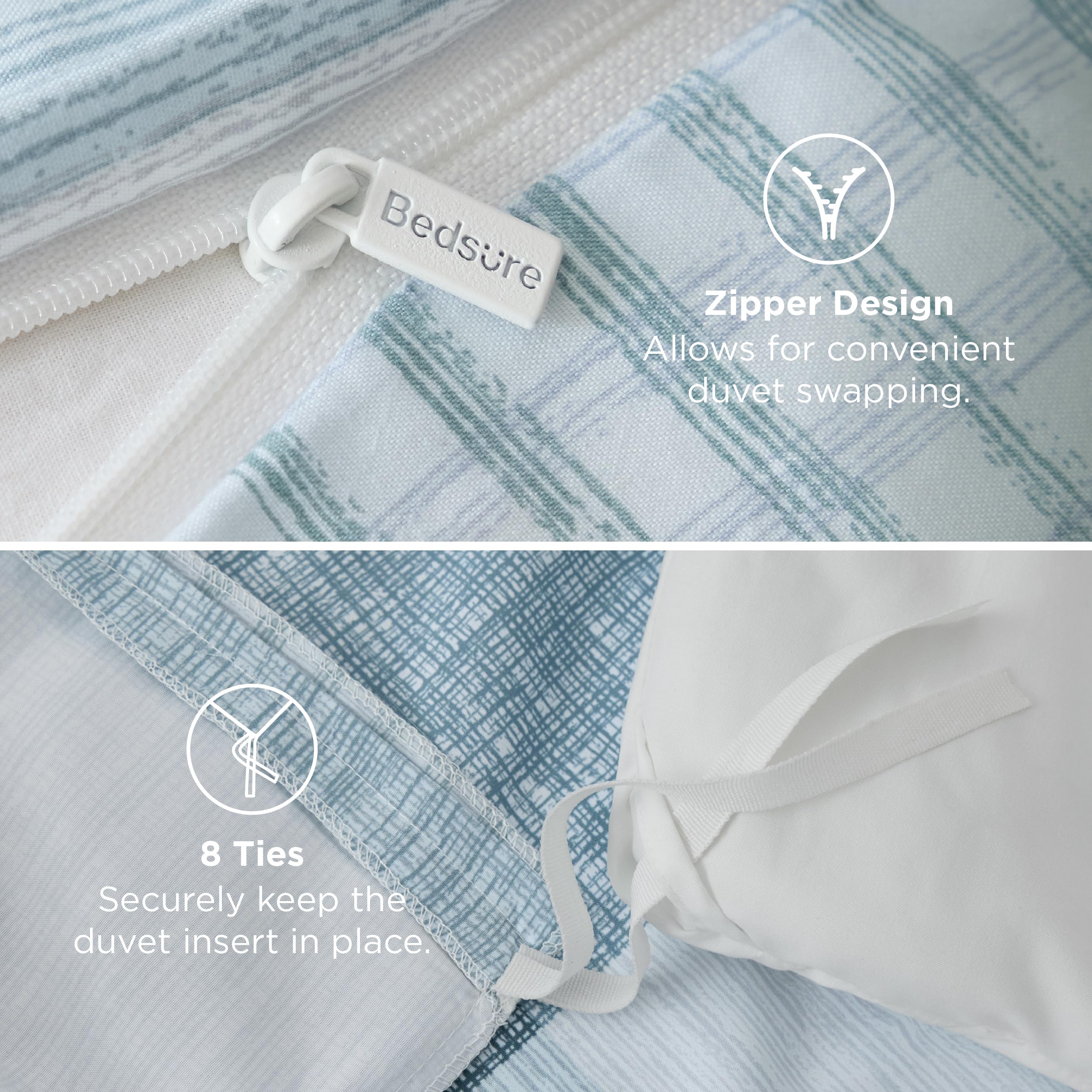 Bedsure duvet cover is machine washable for easy care.