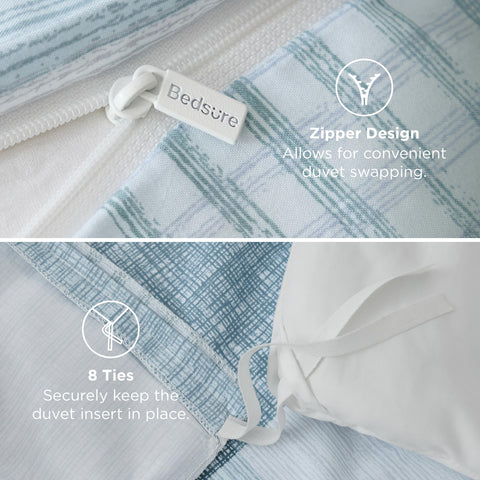 Bedsure duvet cover is machine washable for easy care.