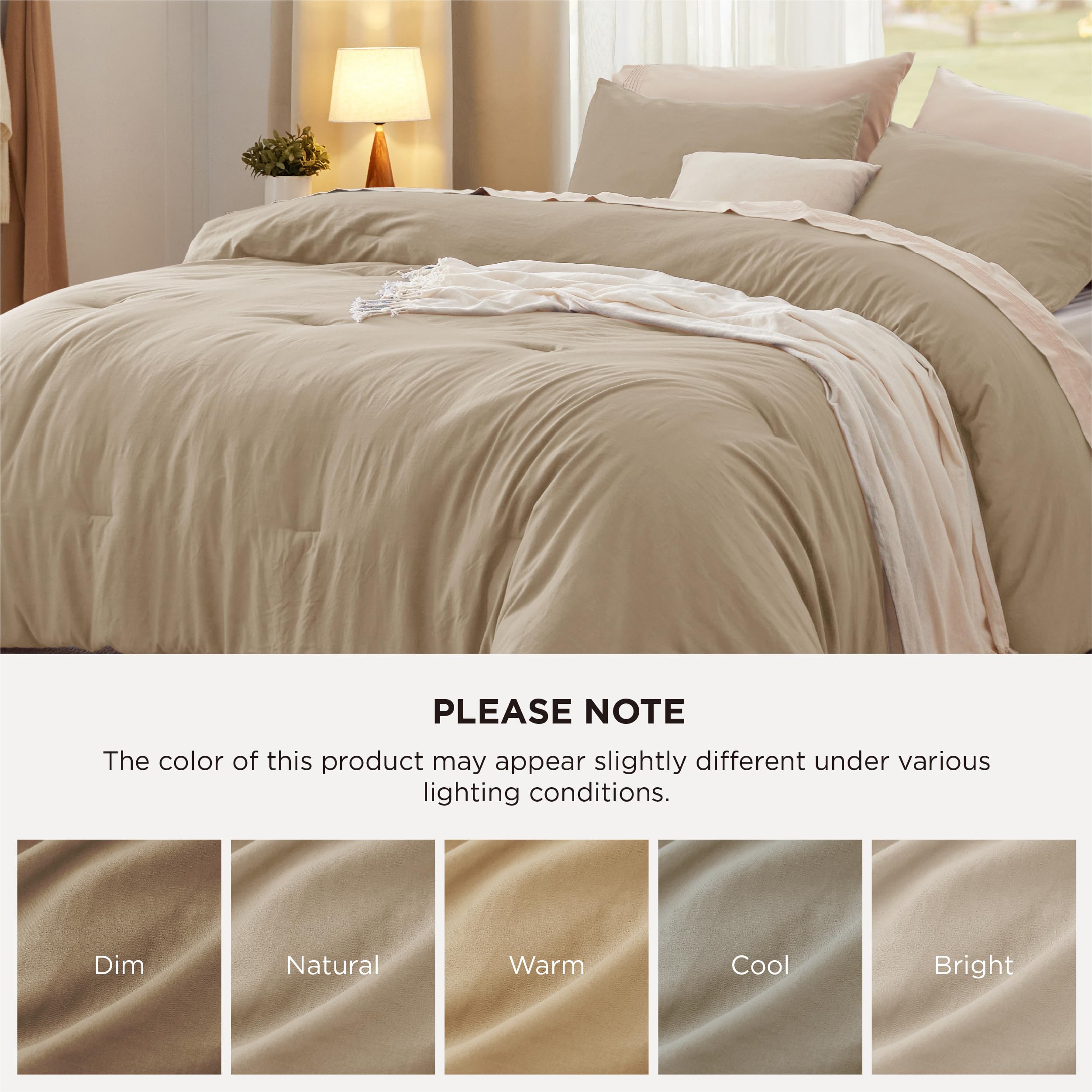 Bedsure machine-washable comforter preserves softness after washes.