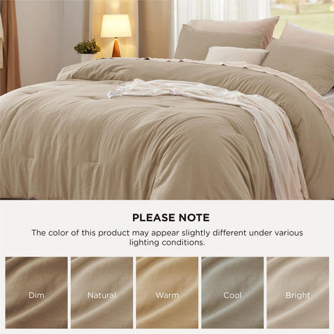 Bedsure machine-washable comforter preserves softness after washes.
