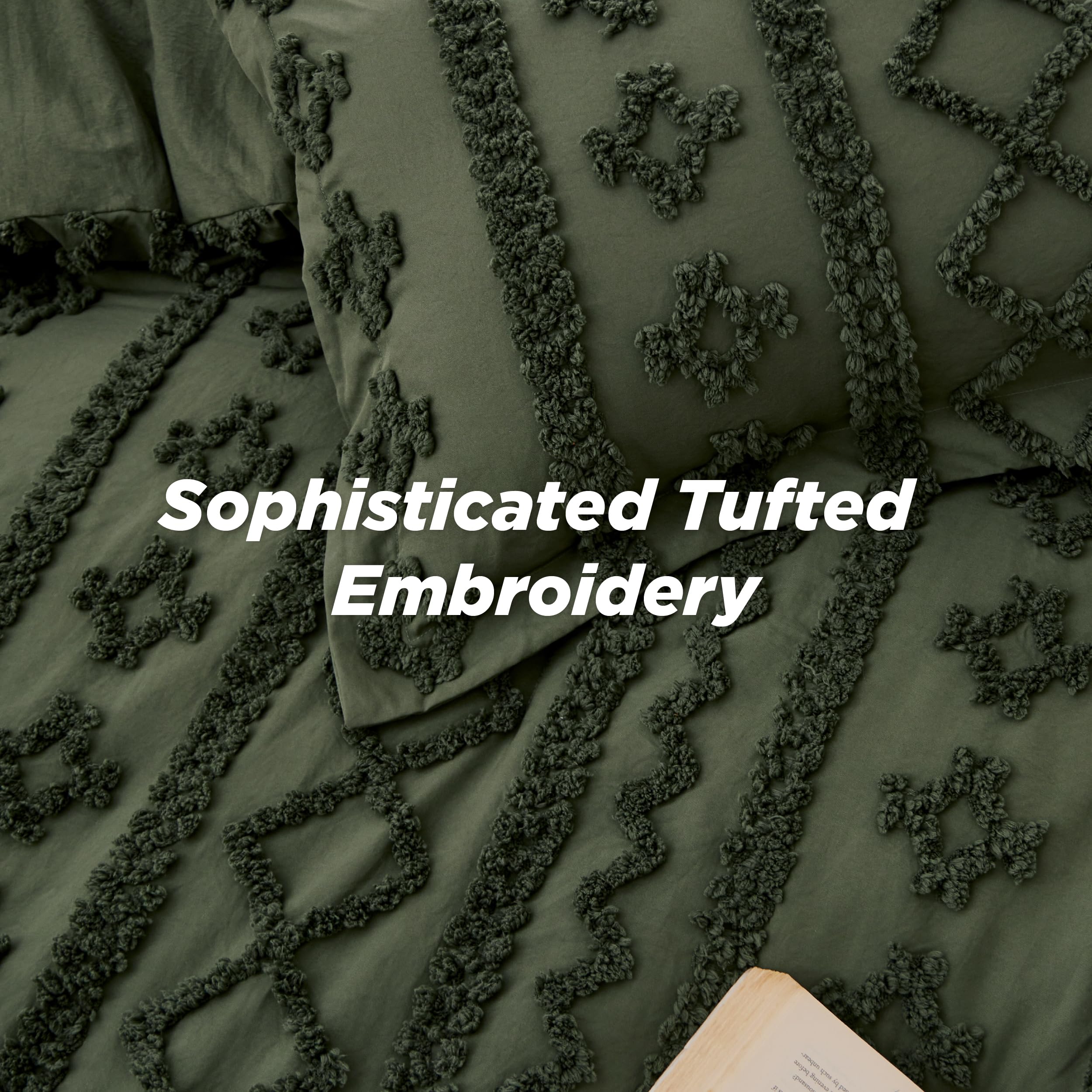 Bedsure 3-piece set includes comforter and two pillow shams for quick styling.