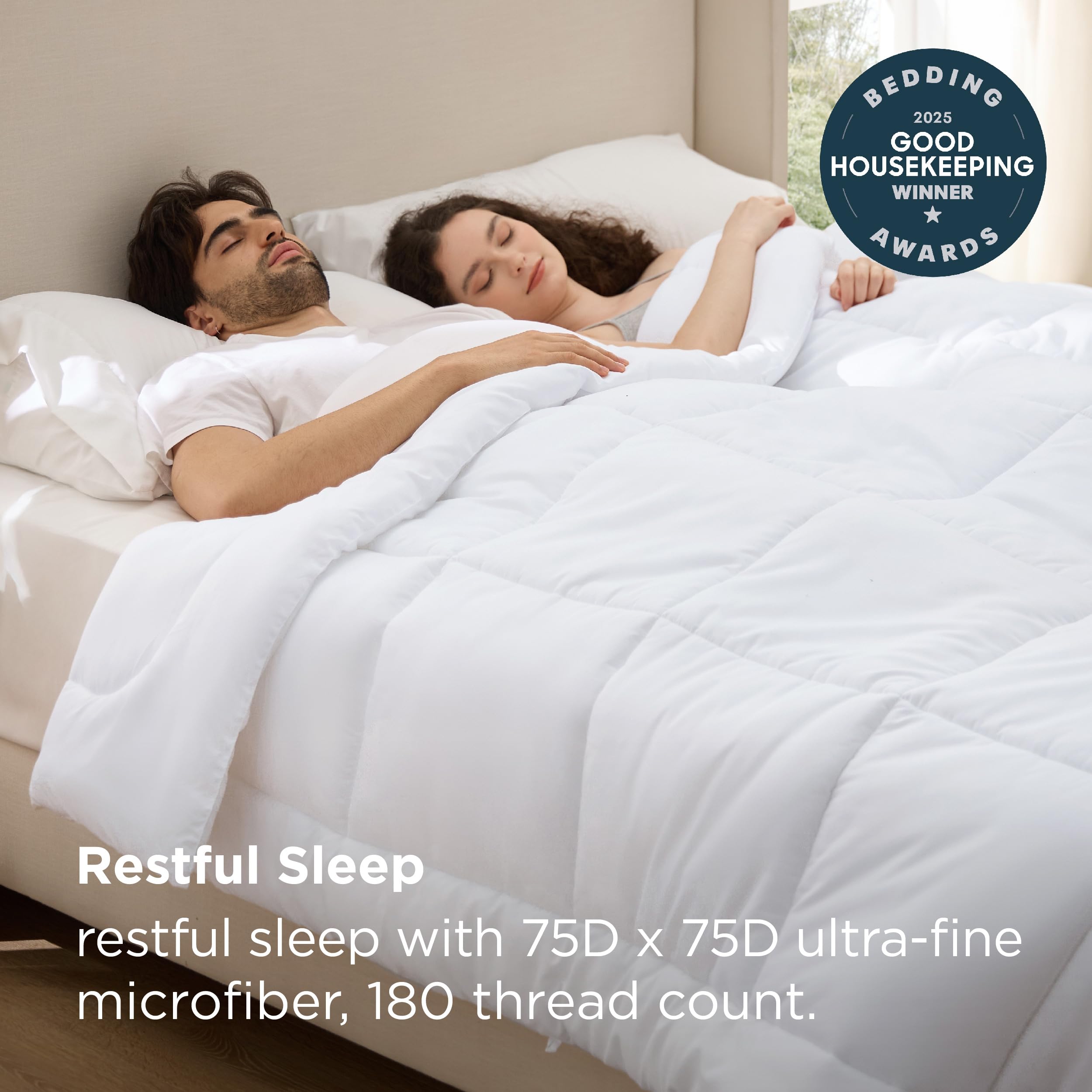 Bedsure machine-washable queen size duvet insert for easy care