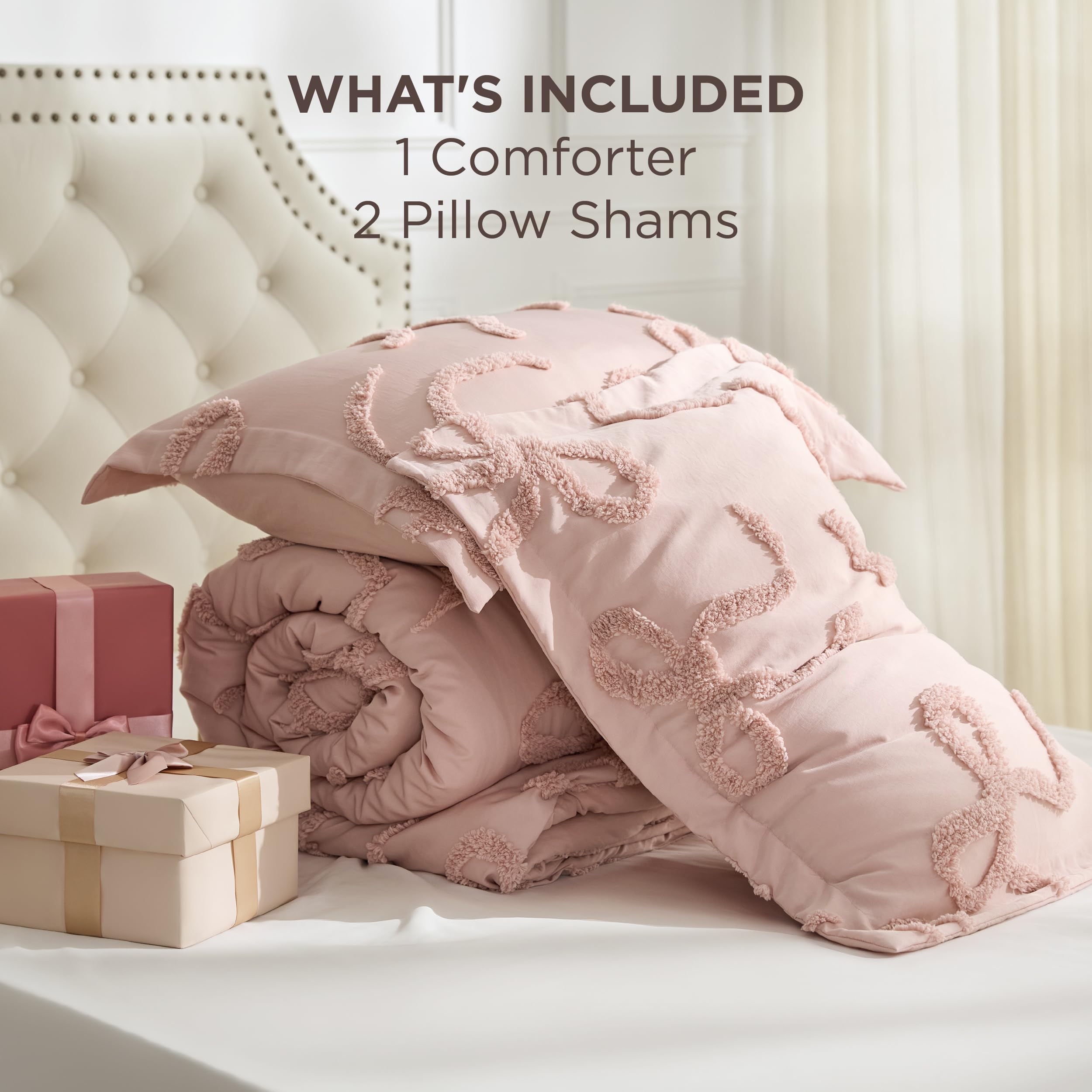 Bedsure machine-washable rose pink comforter offers easy care and quick refresh