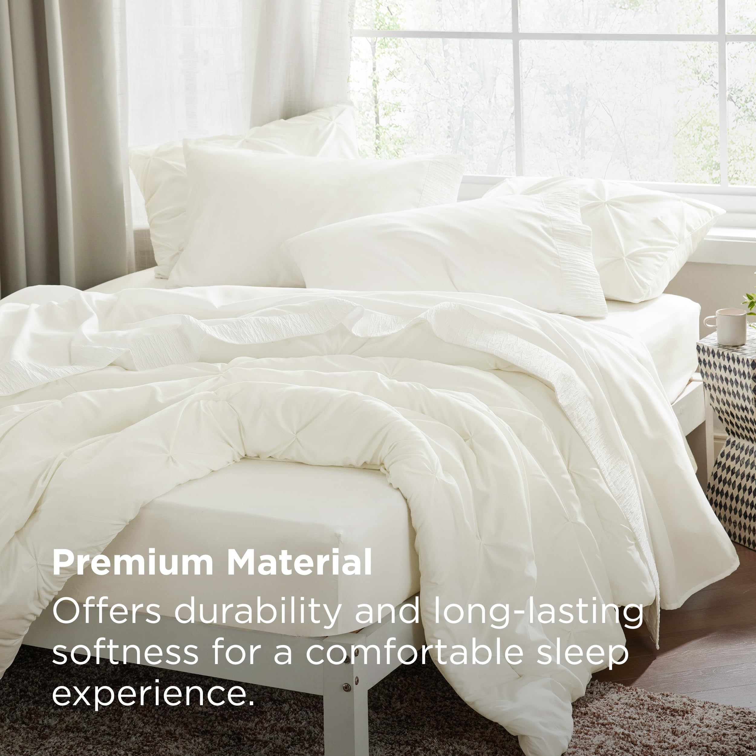 Bedsure breathable microfiber keeps you cool and comfortable.