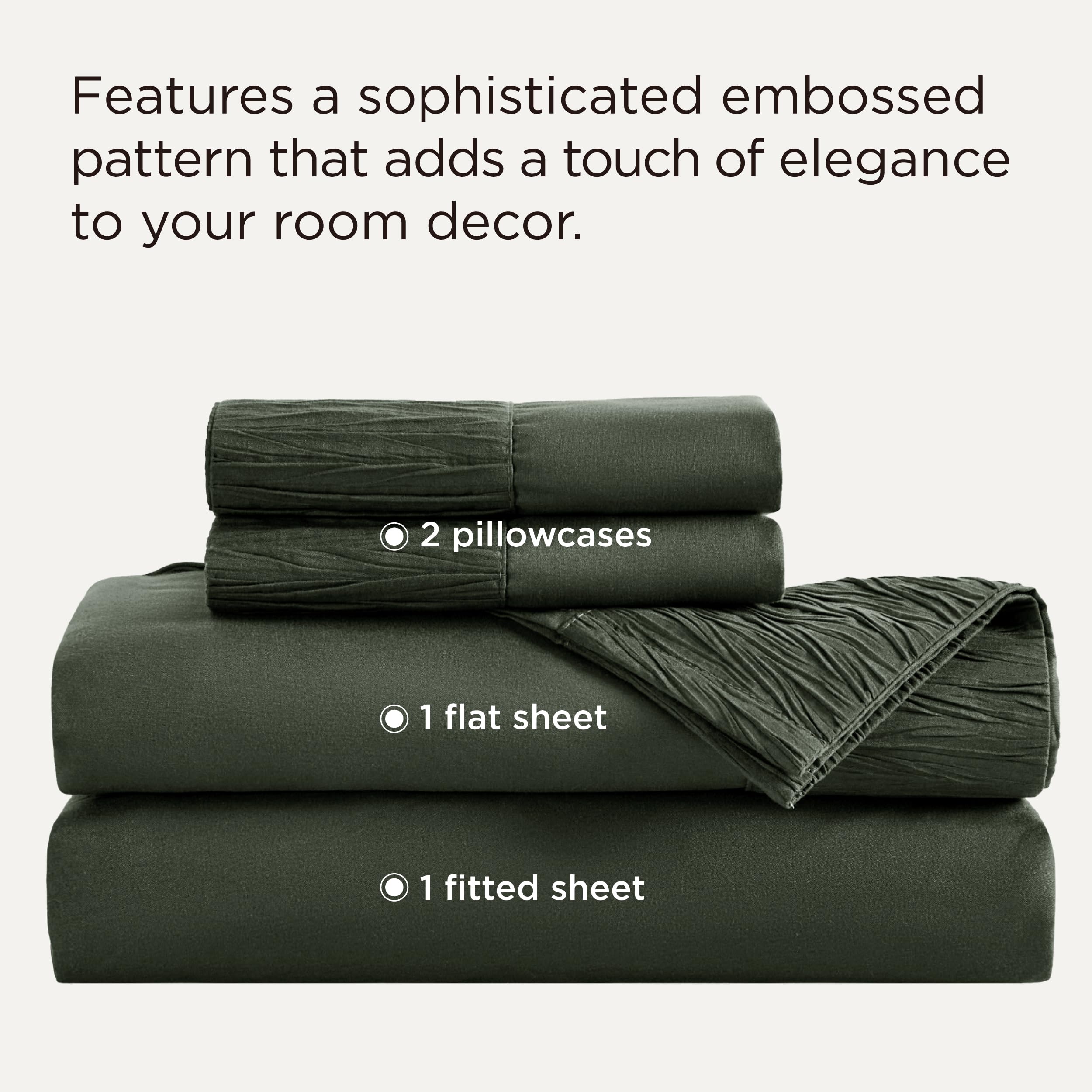 Bedsure microfiber fabric texture highlights breathable, cooling sleep experience.