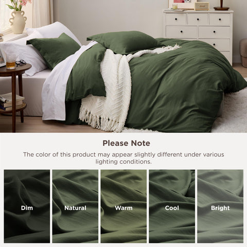 Bedsure microfiber texture offers lightweight softness and breathable comfort year-round.
