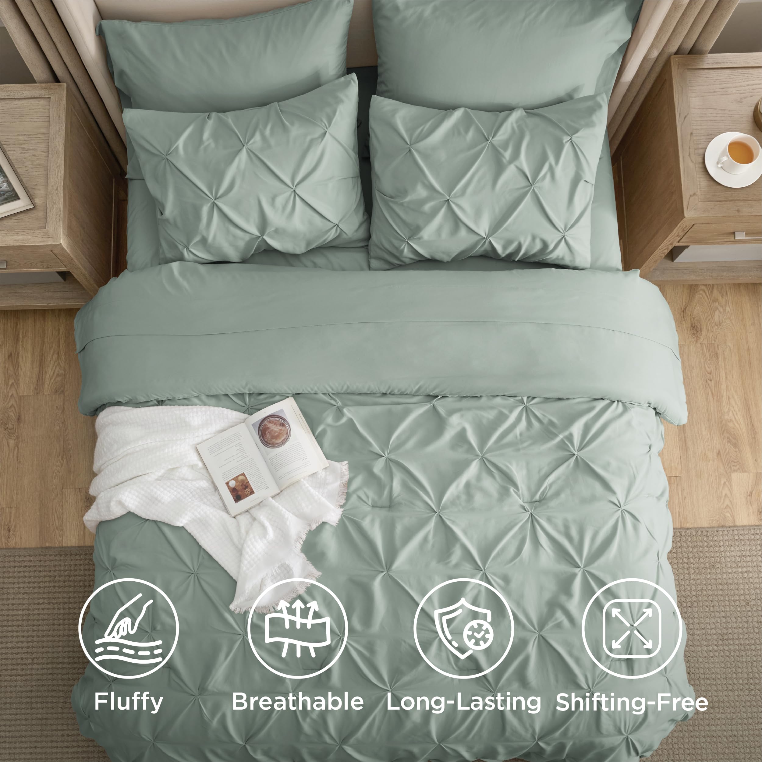 Bedsure brushed microfiber fabric delivers buttery-soft touch and quiet nights
