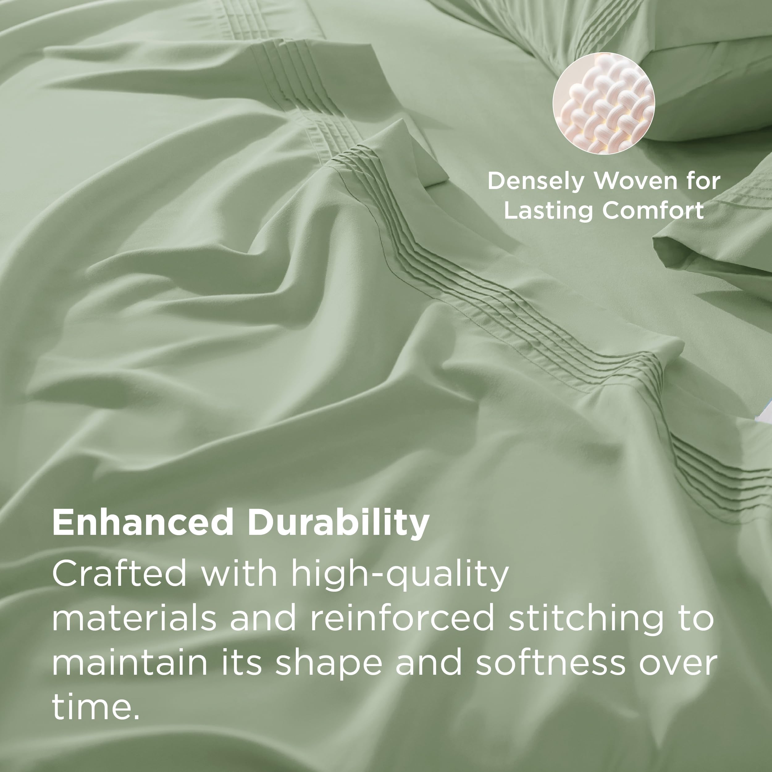 Bedsure moisture-wicking sheets keep skin dry.