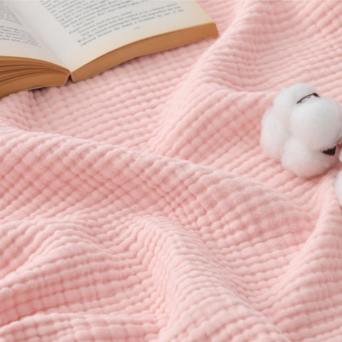Bedsure muslin blanket 50x70 soft texture for cozy couch nights