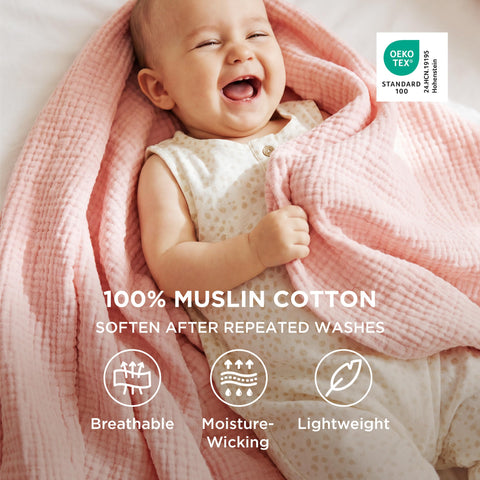 Bedsure muslin blanket breathable weave for cool summer lounging
