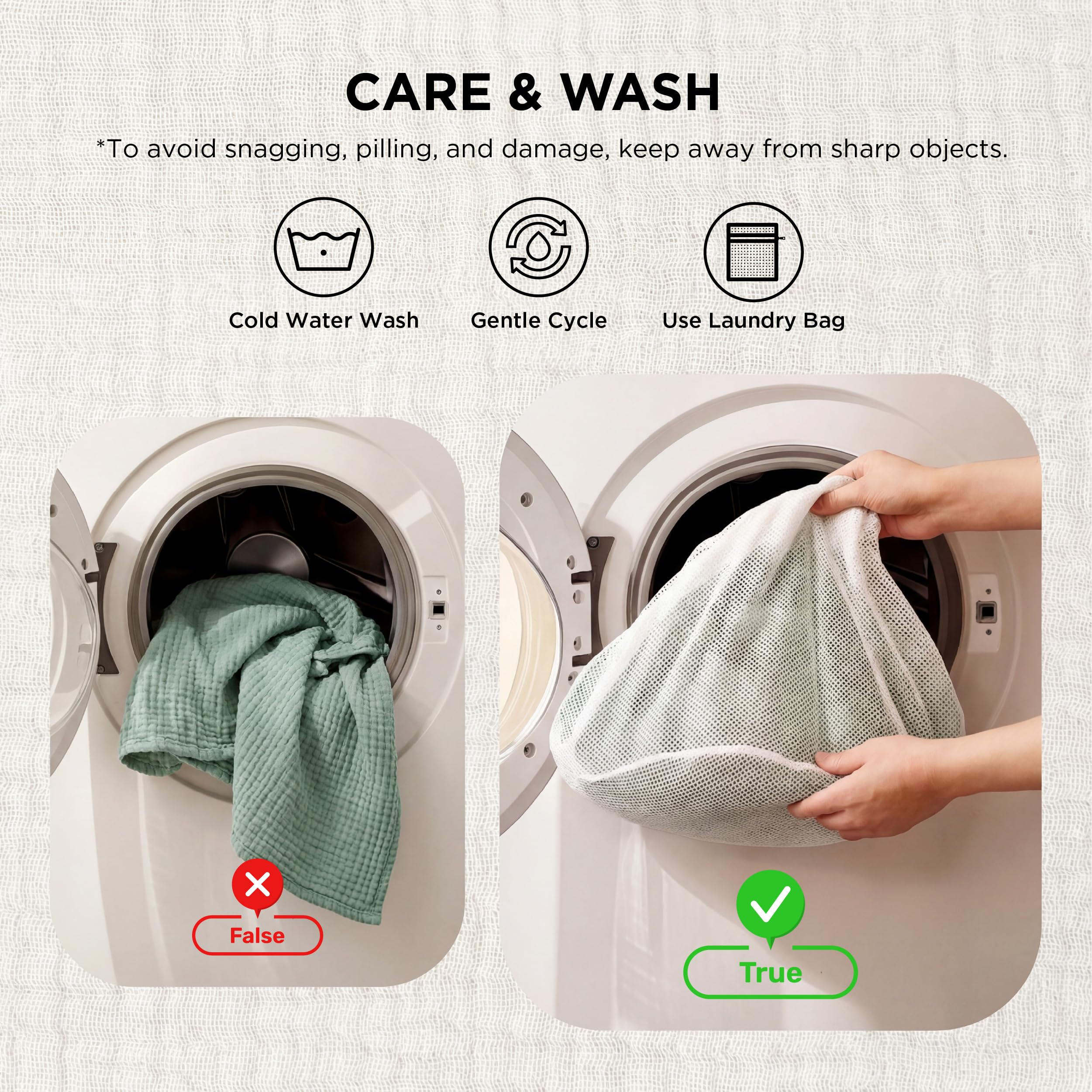 Bedsure four-layer gauze blanket remains breathable yet warm for layered bedding.