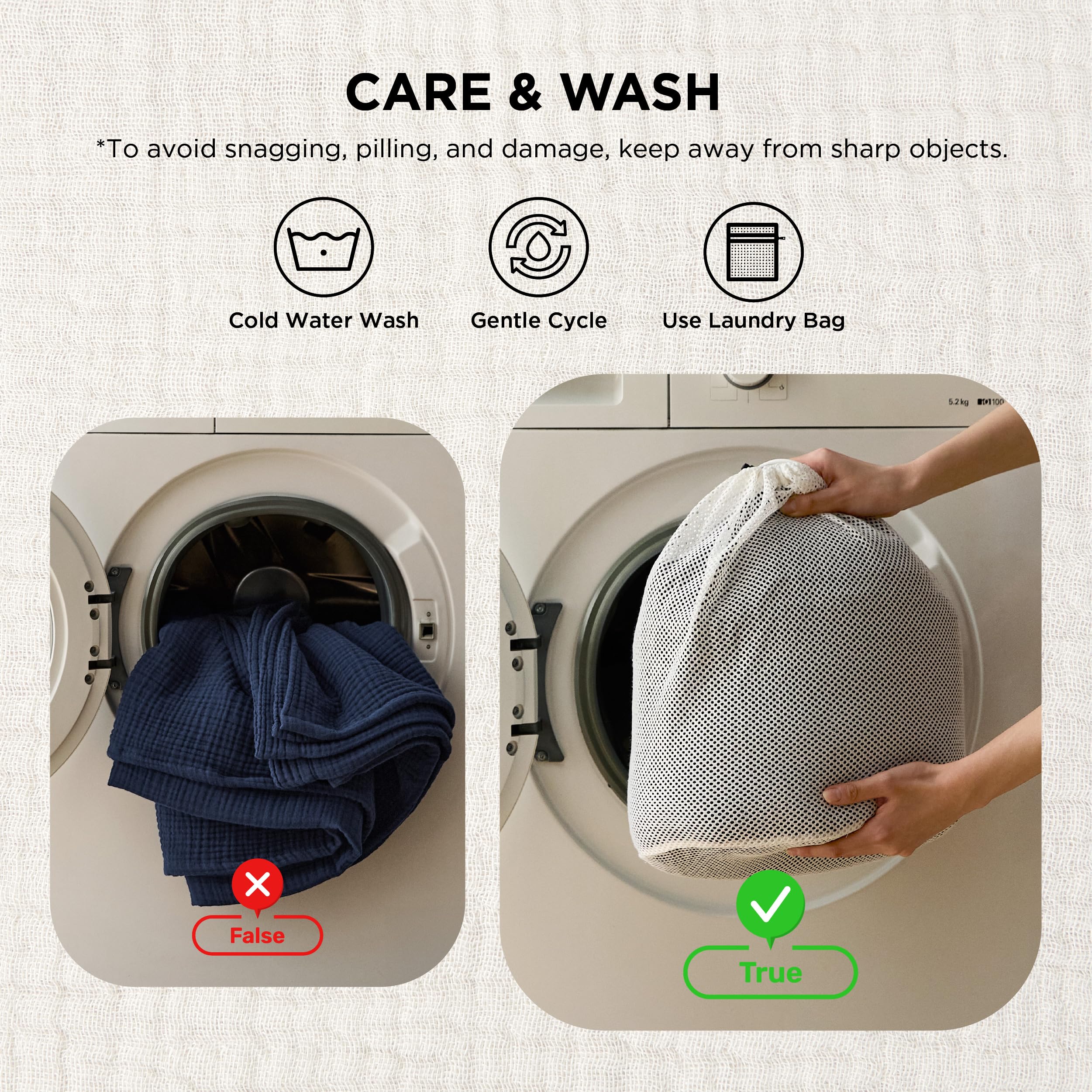 Bedsure travel-ready muslin blanket folds compactly for easy packing