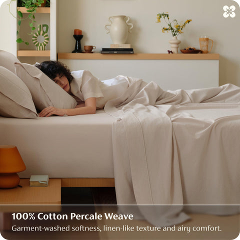 Bedsure natural linen-like texture adds relaxed sophistication to your bed.