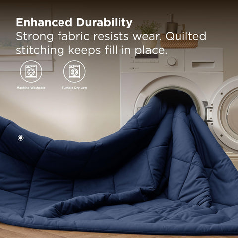 Bedsure navy blue colorway adds timeless style and versatile matching options.