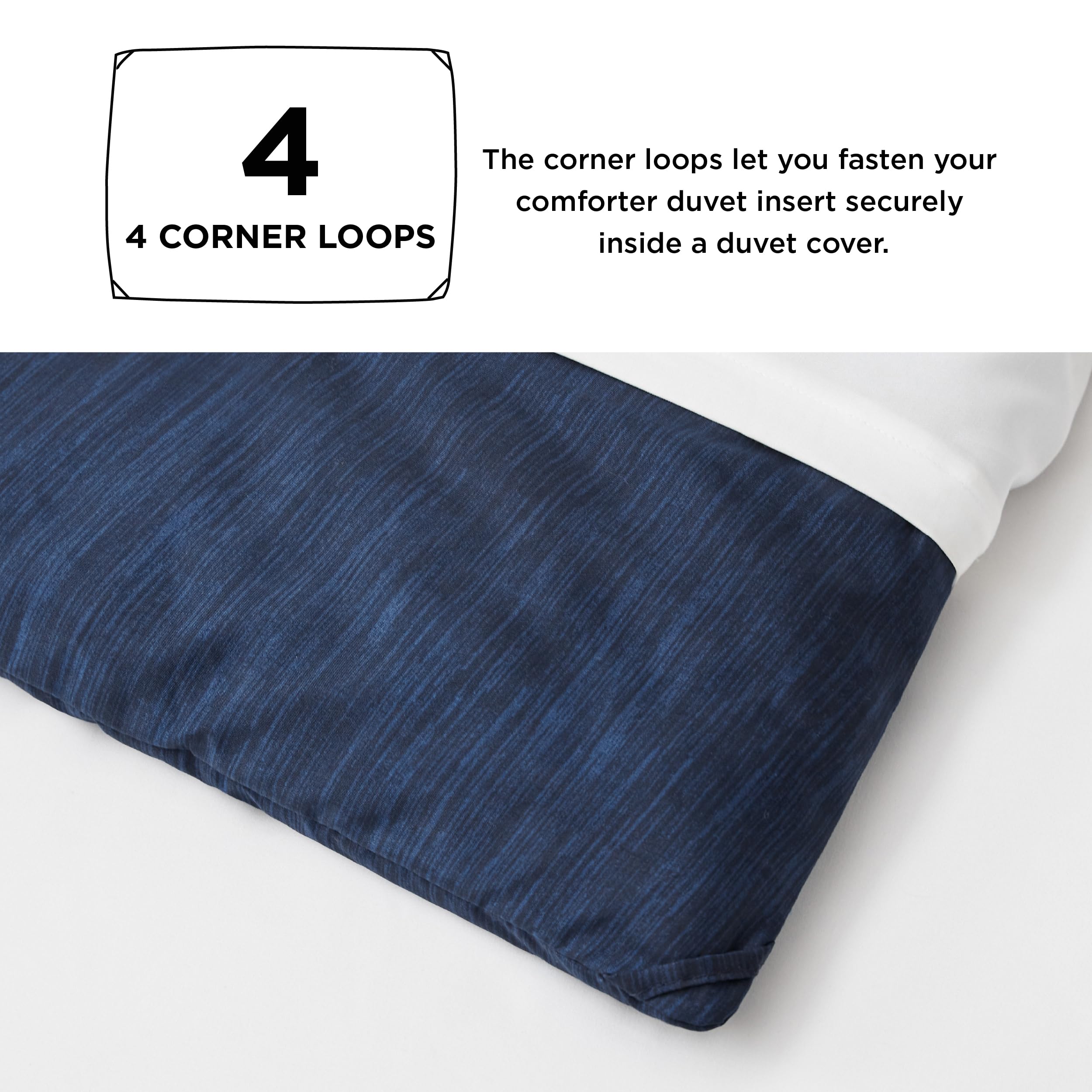 Bedsure navy blue queen pillow shams detail matches the set