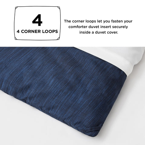 Bedsure navy blue queen pillow shams detail matches the set