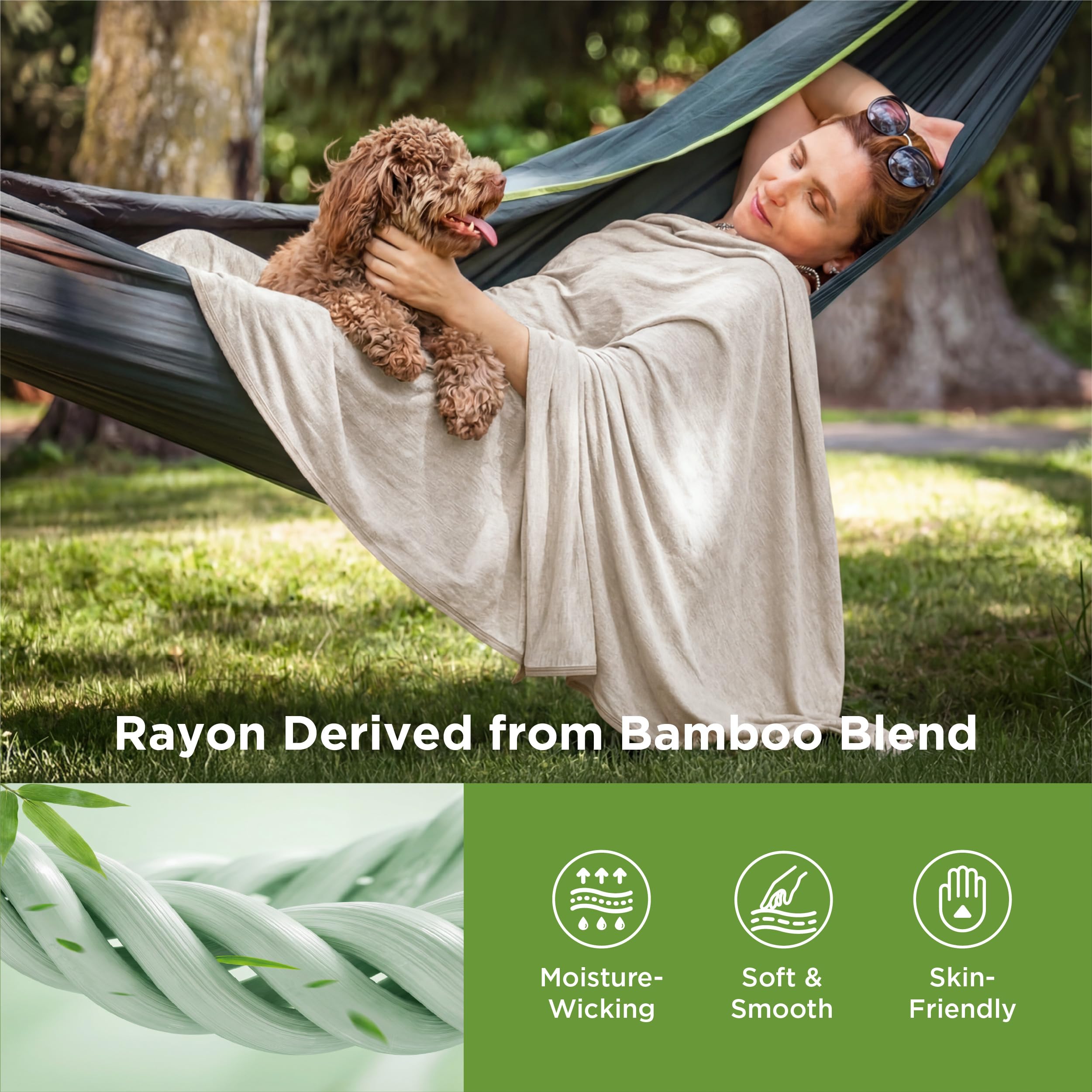 Rayon from bamboo blend back helps breathable softness