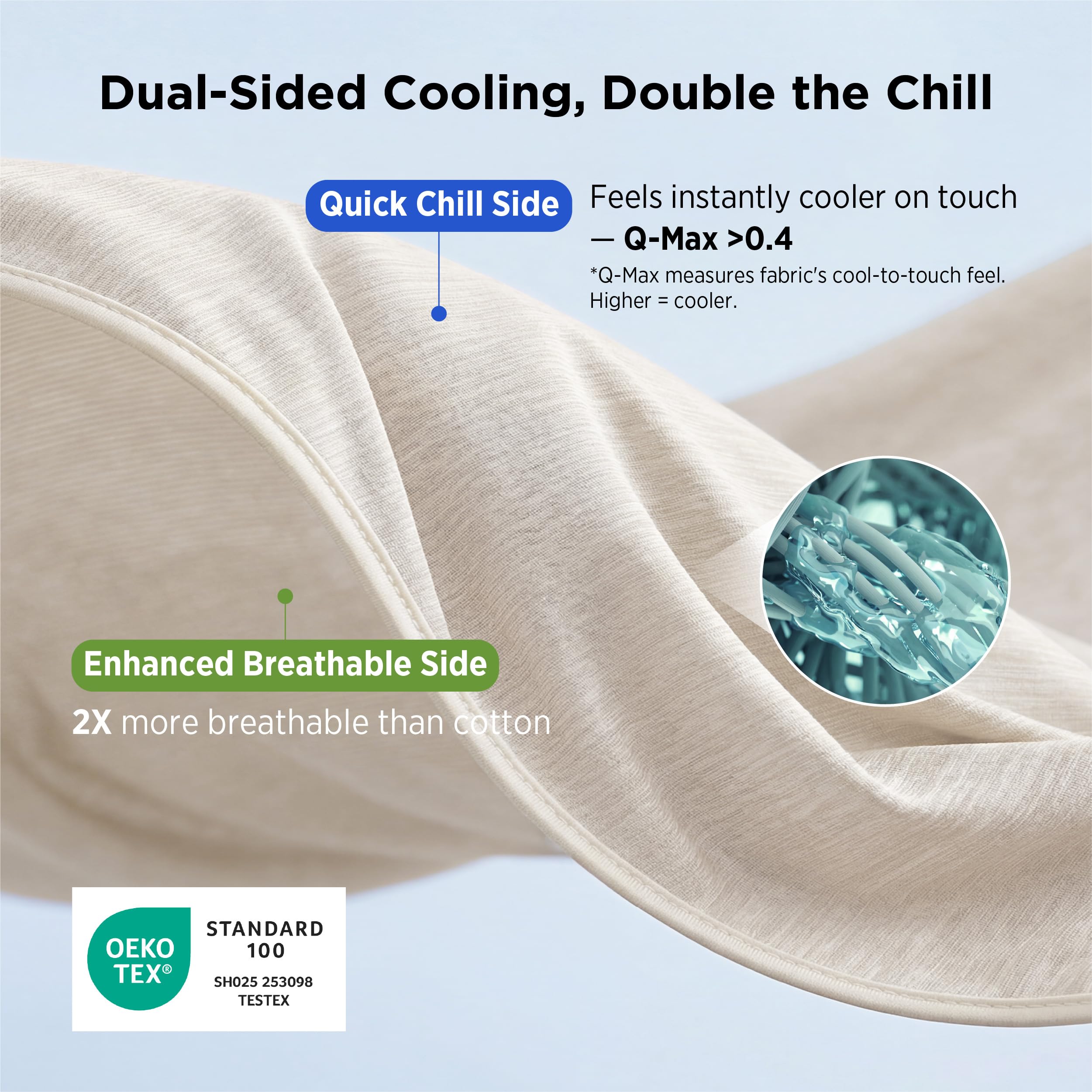 Reversible design with bamboo rayon side for year-round comfort