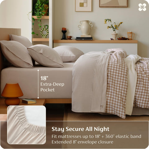Bedsure OEKO-TEX certified fabric close-up emphasizes skin-friendly safety.