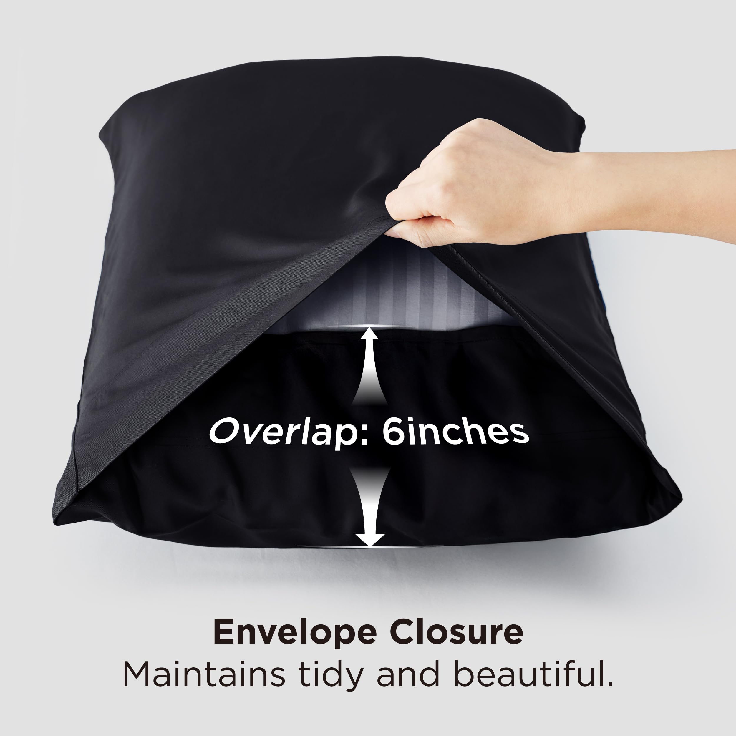 Bedsure OEKO-TEX certified king pillowcase for safe, easy daily care.