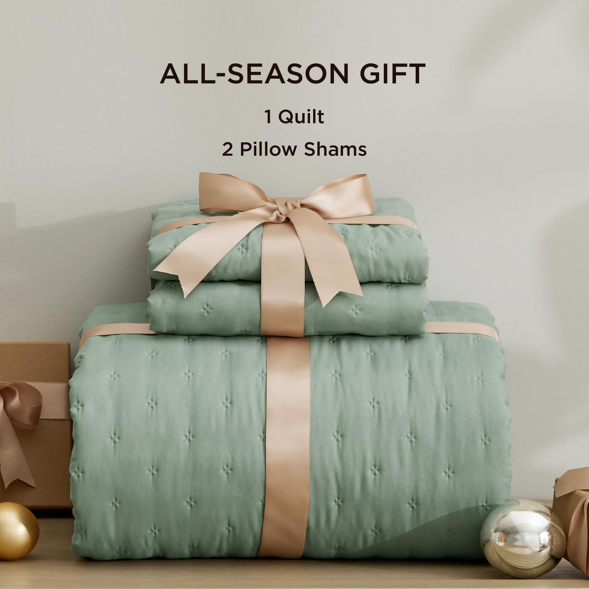 Bedsure OEKO-TEX certified king quilt for safe all-season use.