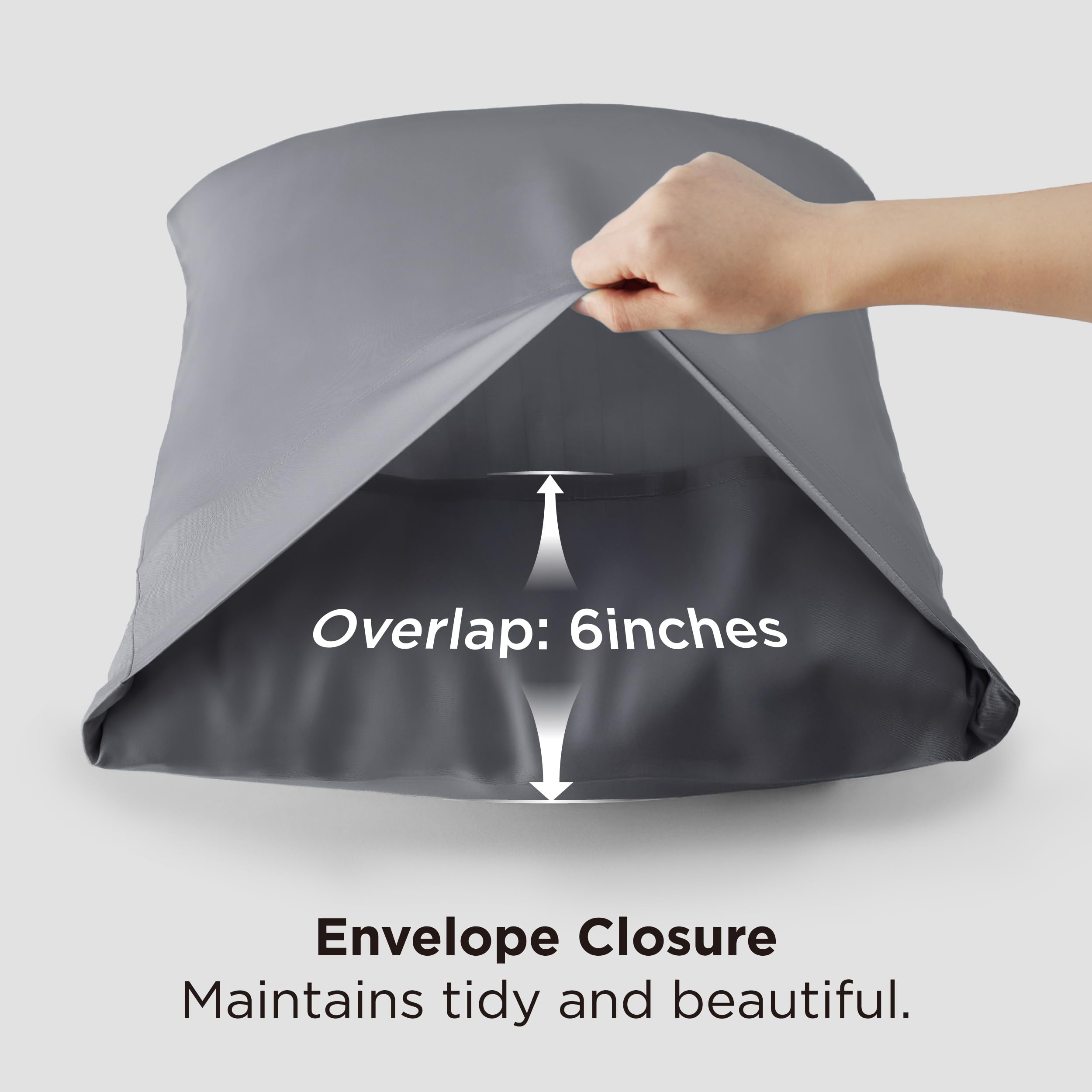 Bedsure OEKO-TEX certified pillowcase ready for easy care and safety.