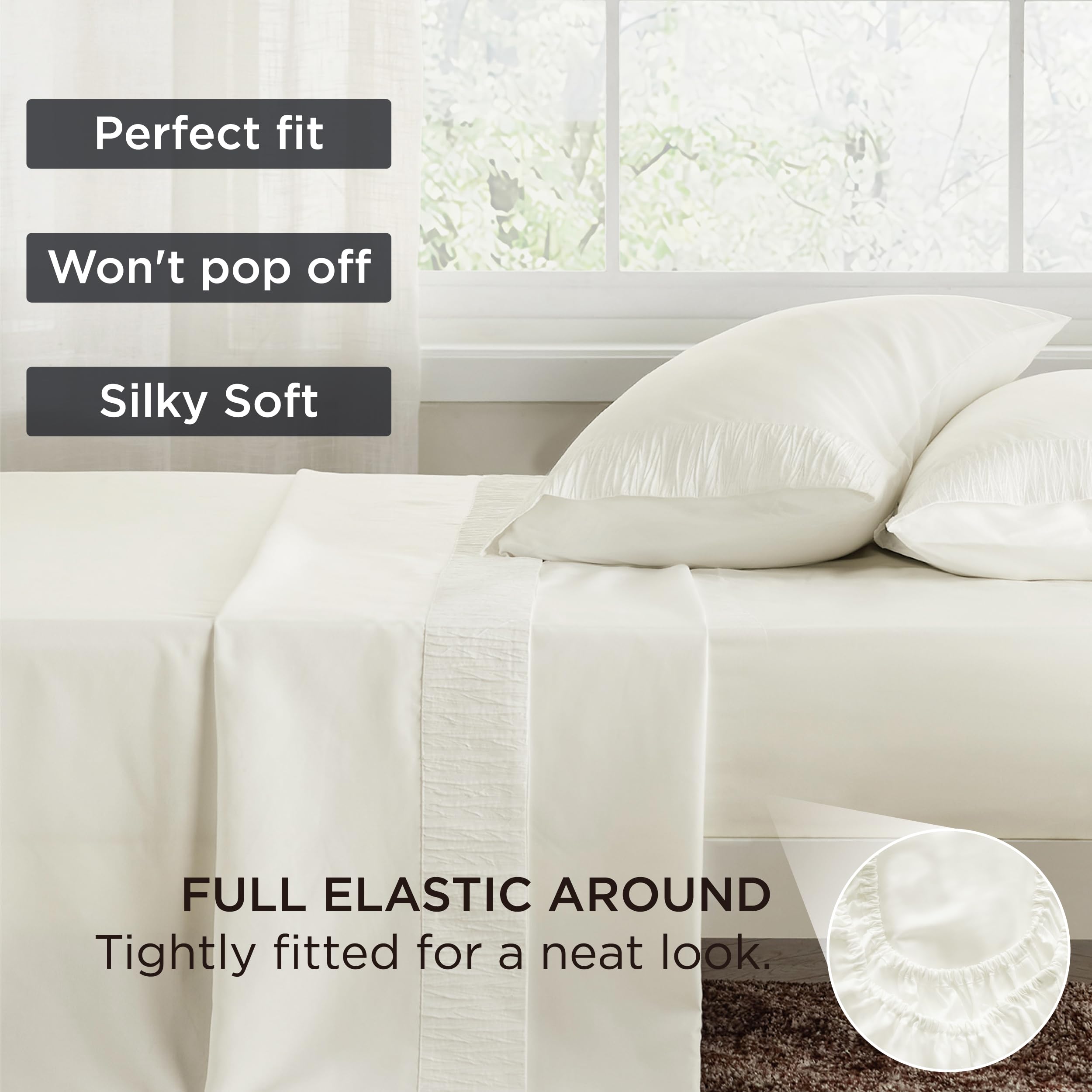 Bedsure OEKO-TEX certified sheets ensure skin-friendly sleep.