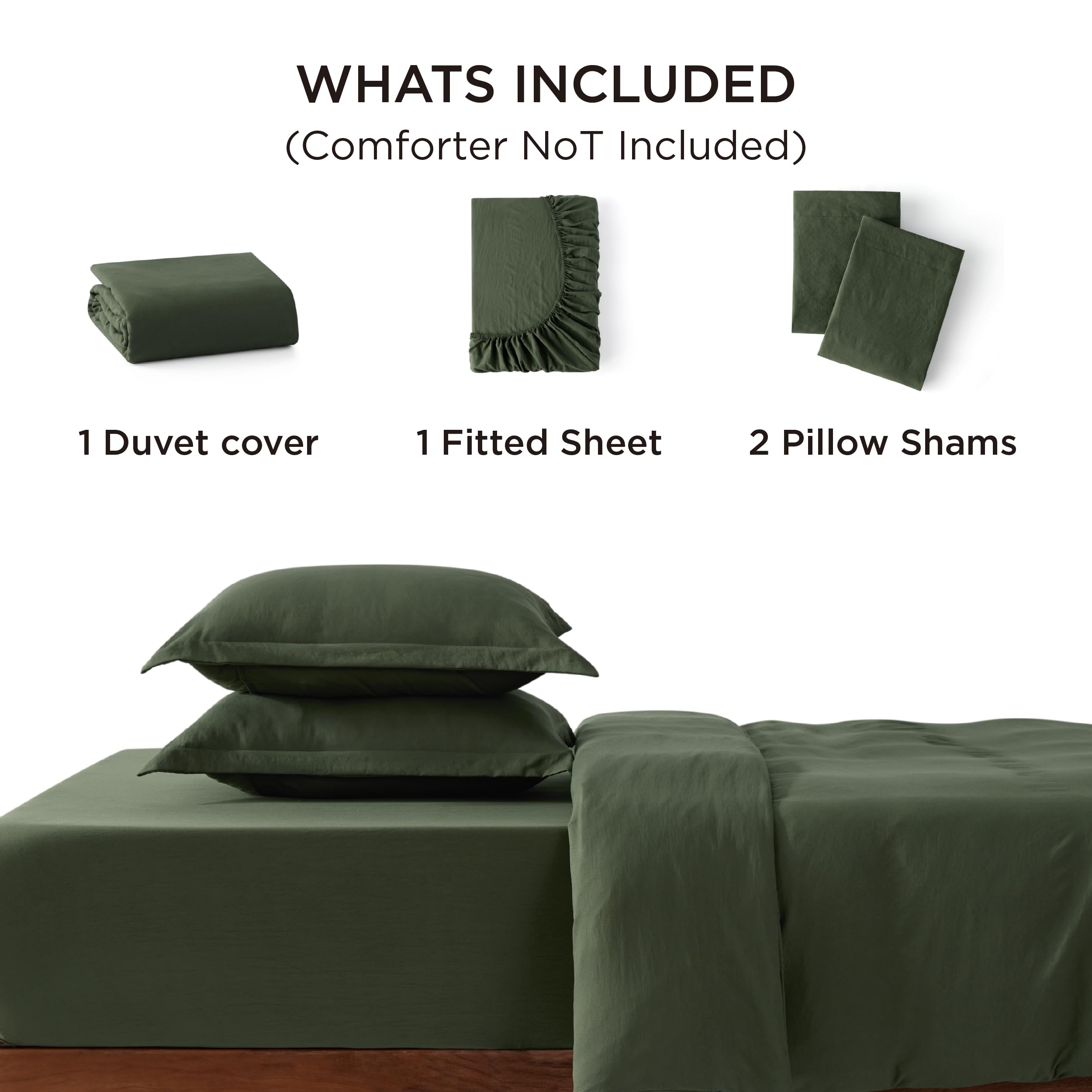 Bedsure prewashed polyester feels plush and breathable.