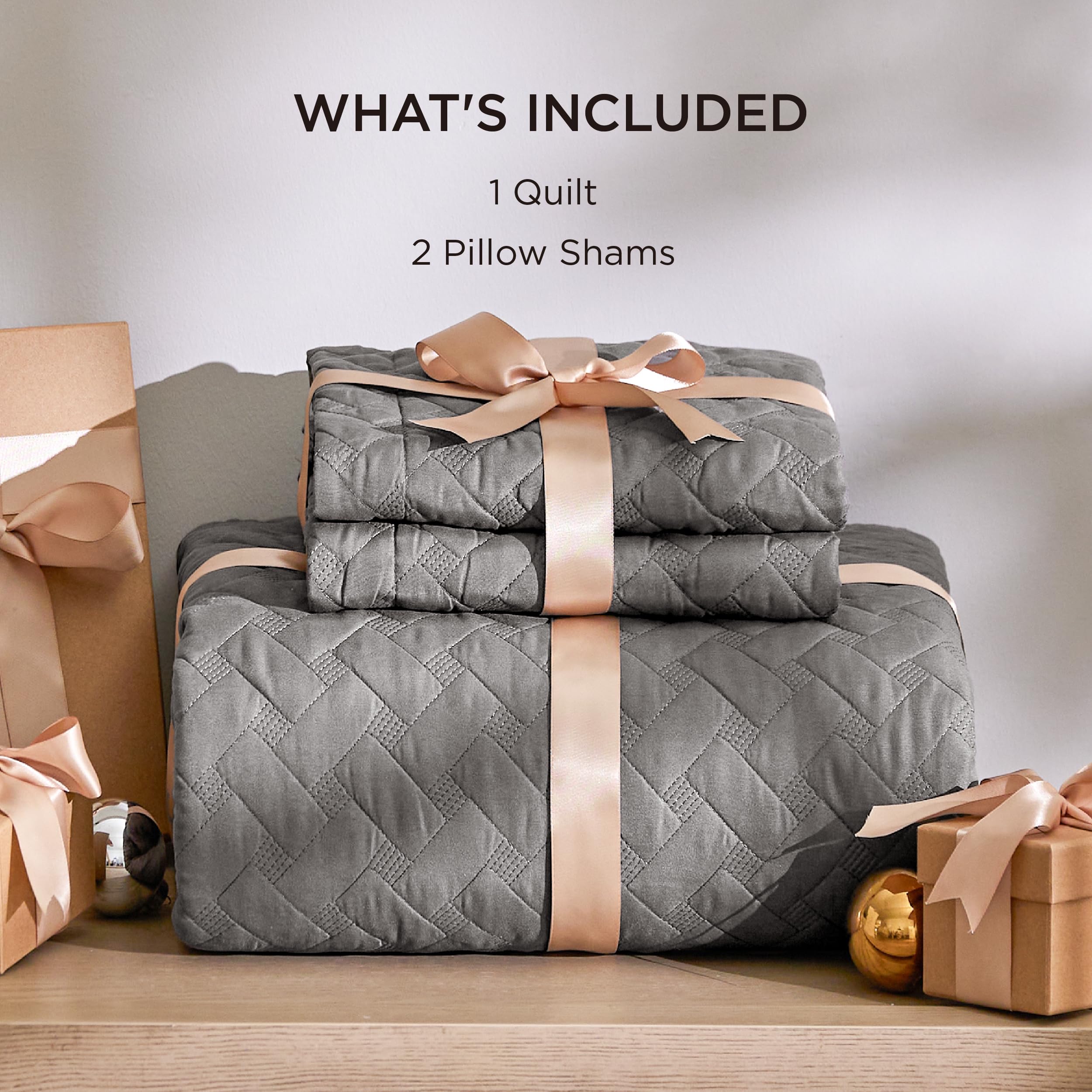 Bedsure quilt edge stitching underscores sturdy construction