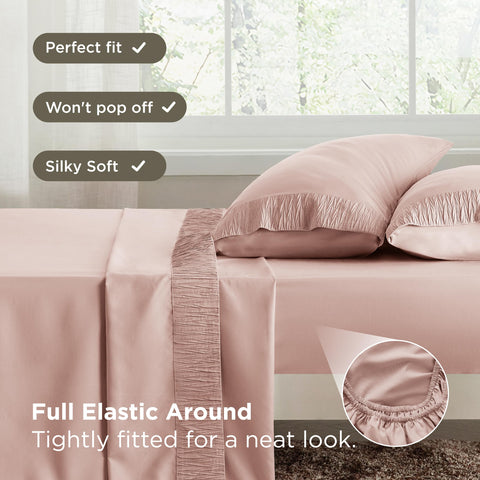 Bedsure oversized pillowcases keep pillows tucked in.
