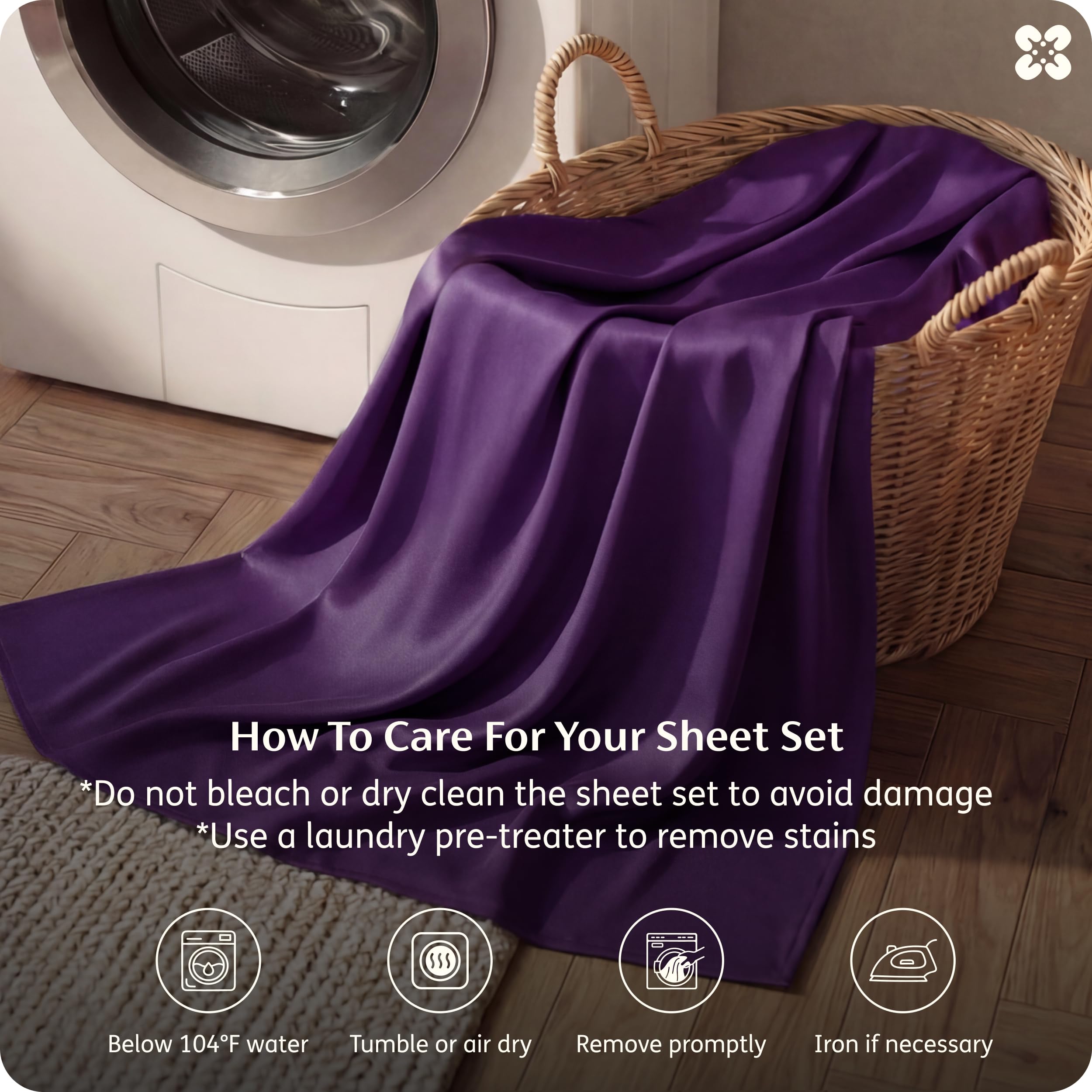 Bedsure plum sheet set enhances comfort and bedroom aesthetics.