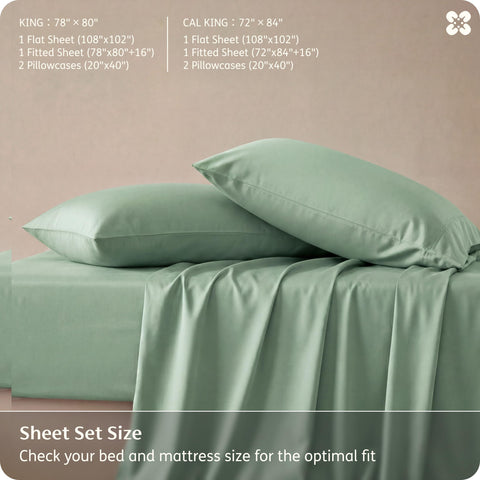 Bedsure packaged king-size sheet set ready for easy bed setup.