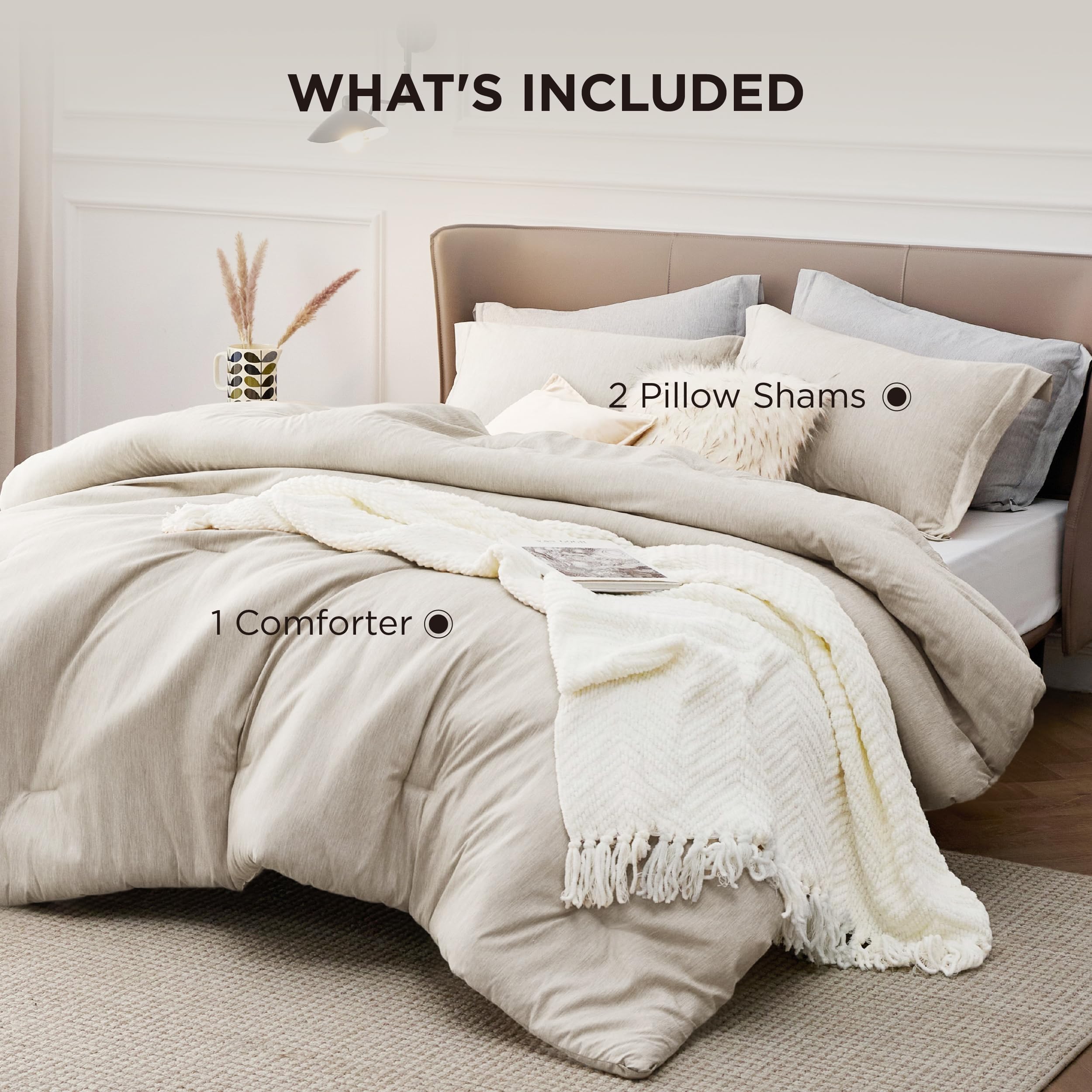 Bedsure packaging shows the three-piece set contents clearly.