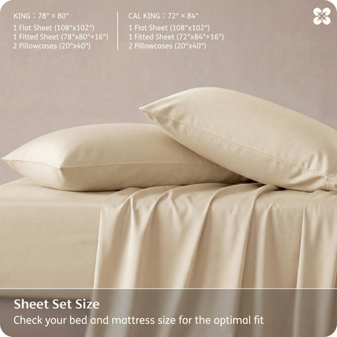 Bedsure packaging for king-size sheet set in attractive hotel-inspired presentation.