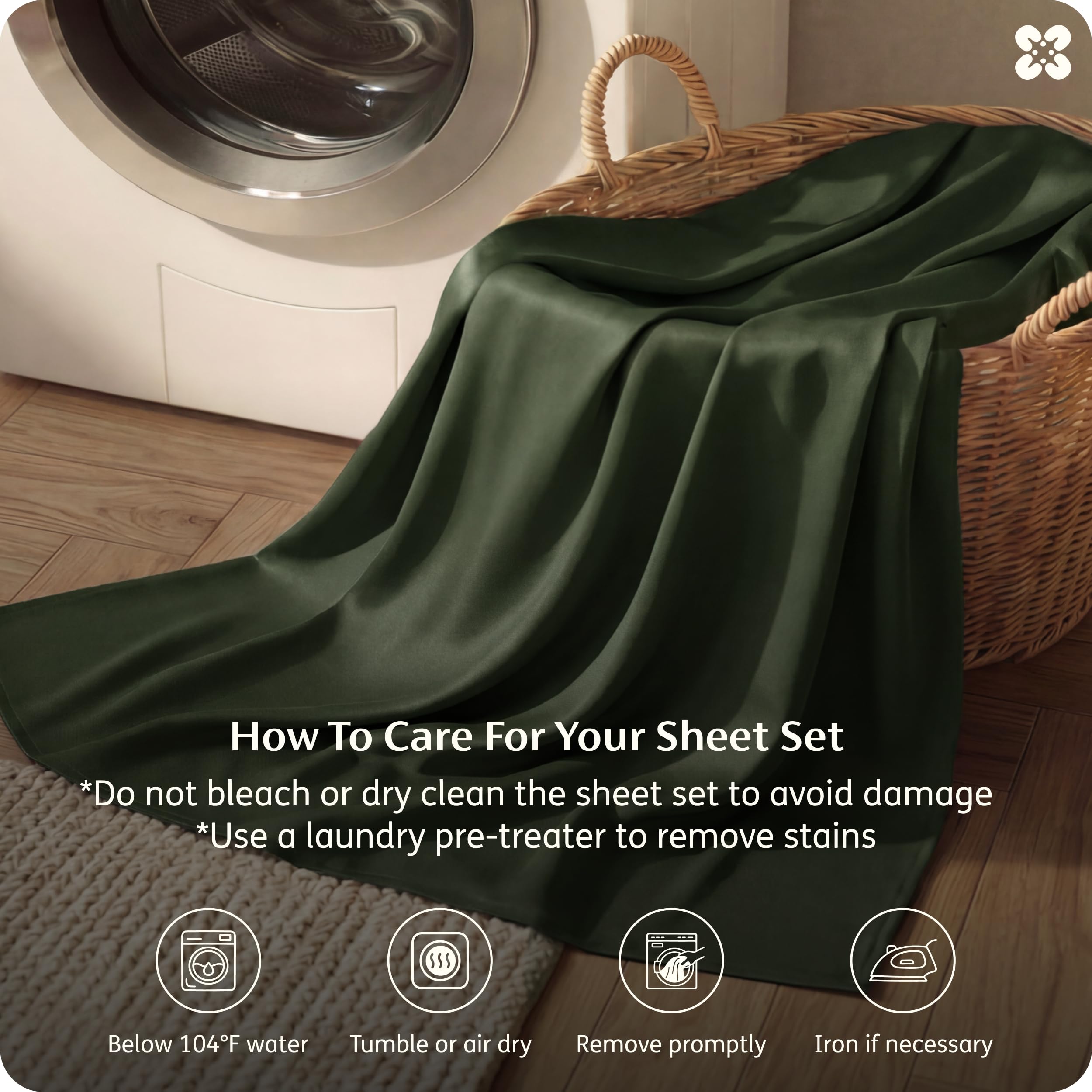 Bedsure packaging for queen sheet set shows ready-to-use bedding.