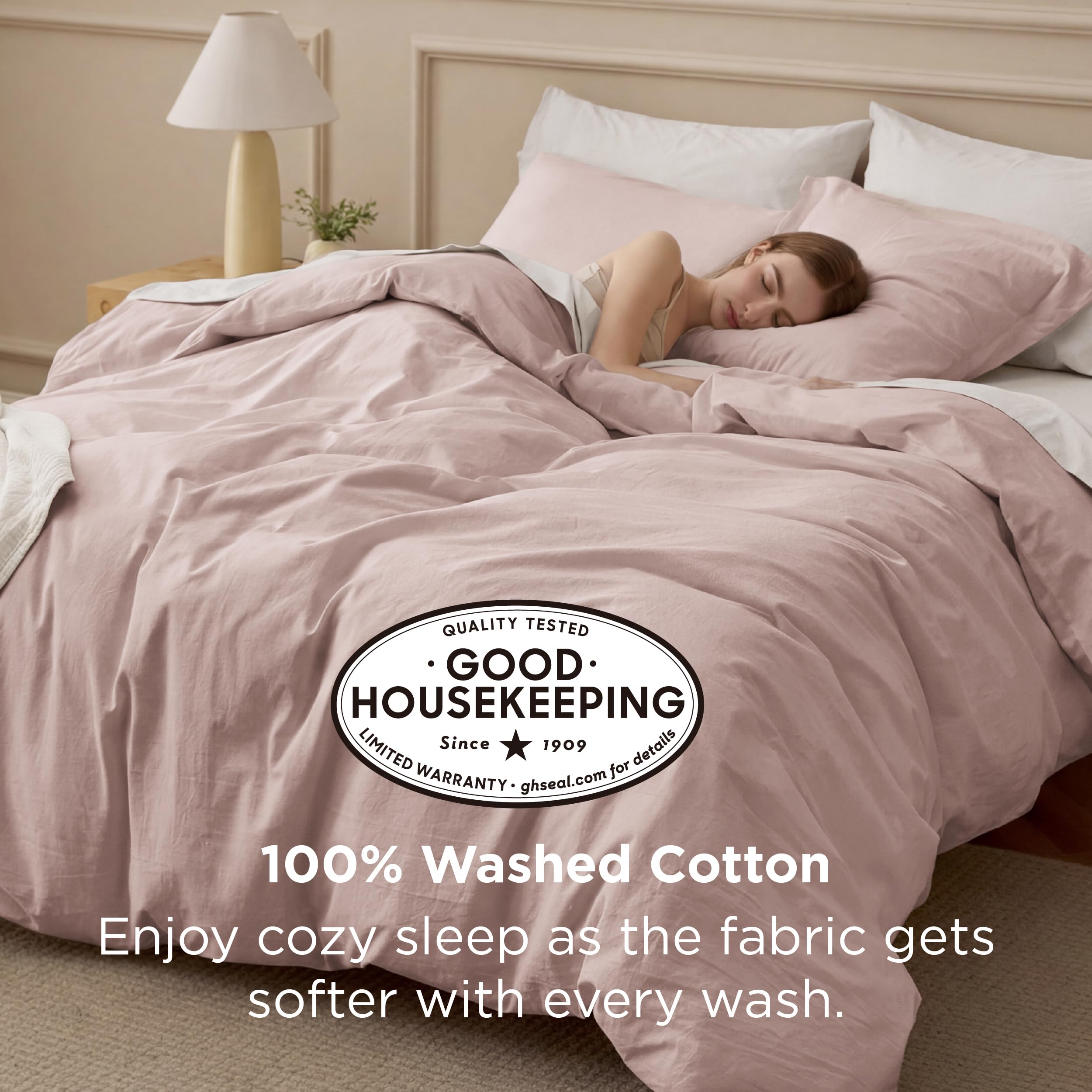 Bedsure pillow shams 20x26 with 2 inch flange for tidy bed presentation.