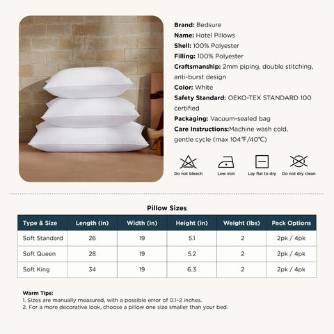 Bedsure gift-ready pillow set ideal for new bed setups.