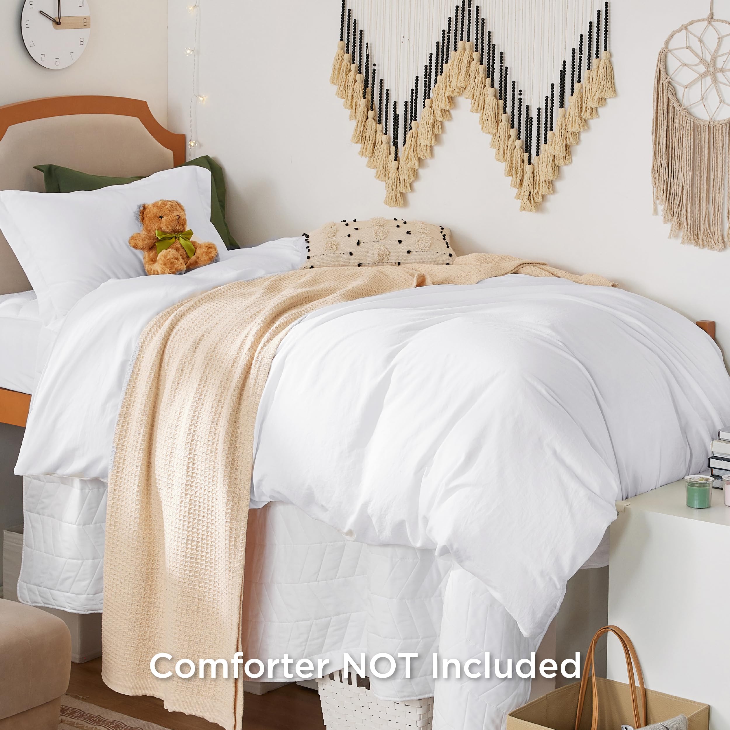 Bedsure pillow sham 20x26 white with soft finish for cohesive bedding
