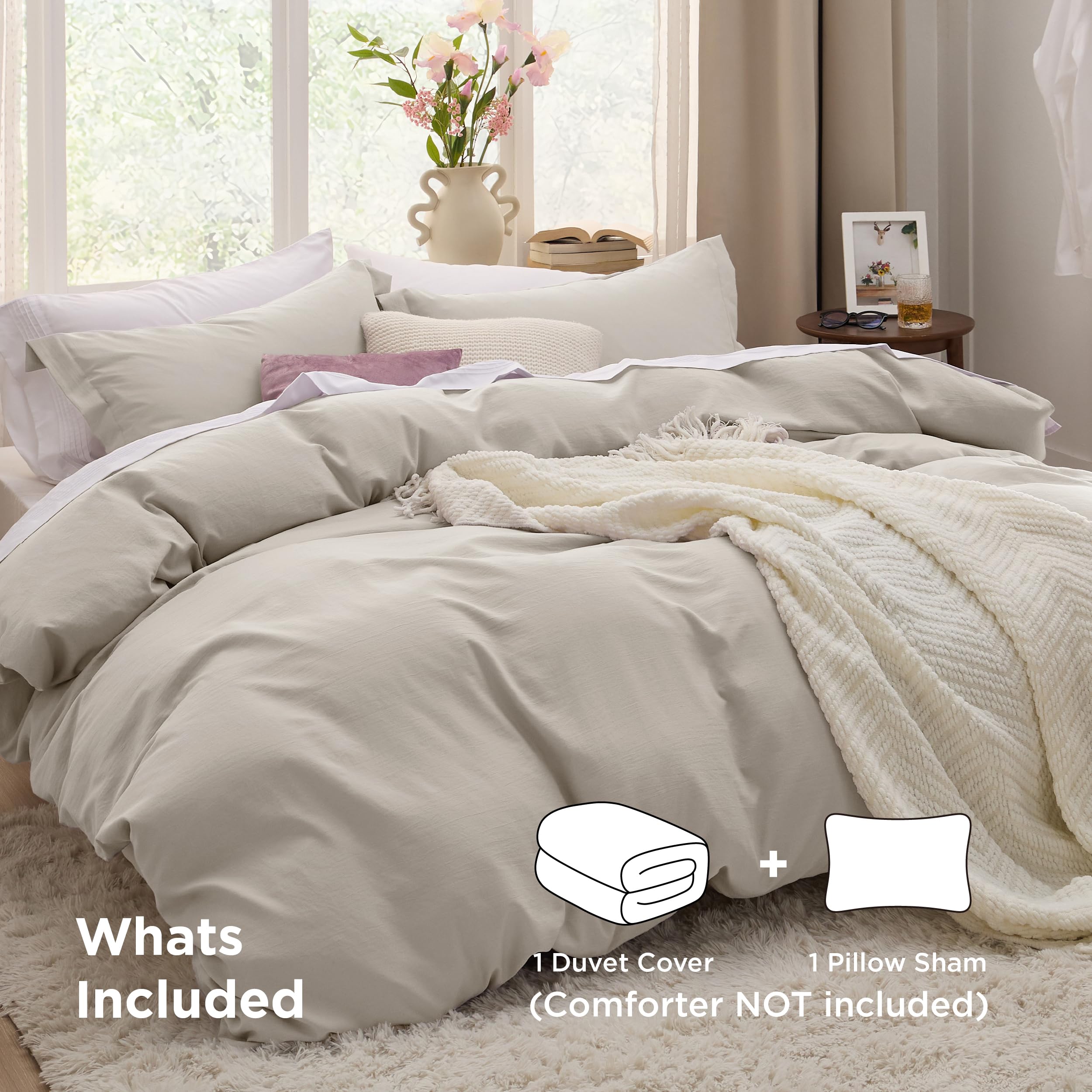 Bedsure pillow sham 20x26 adds coordinated comfort and easy styling.