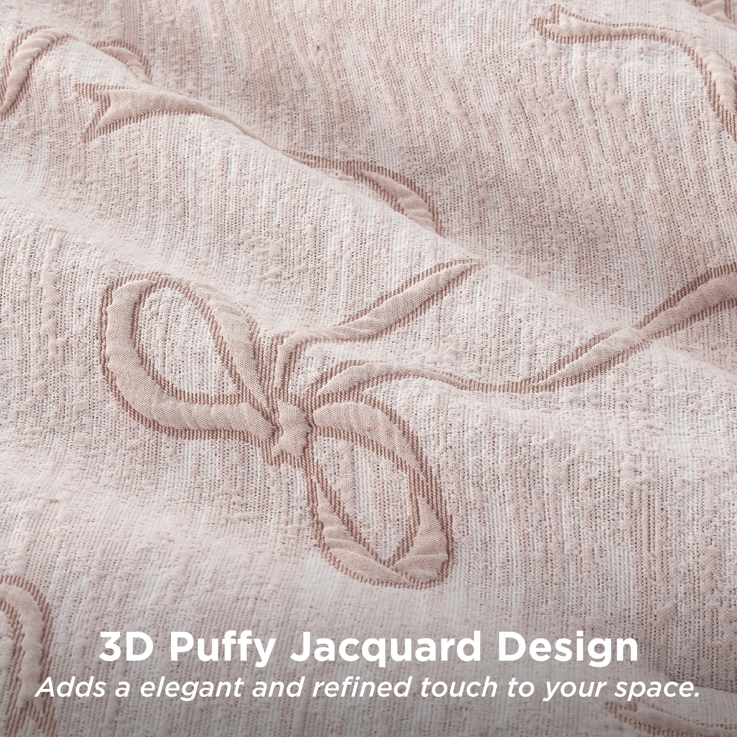 Bedsure pillow sham completes the set for a cohesive pink look.