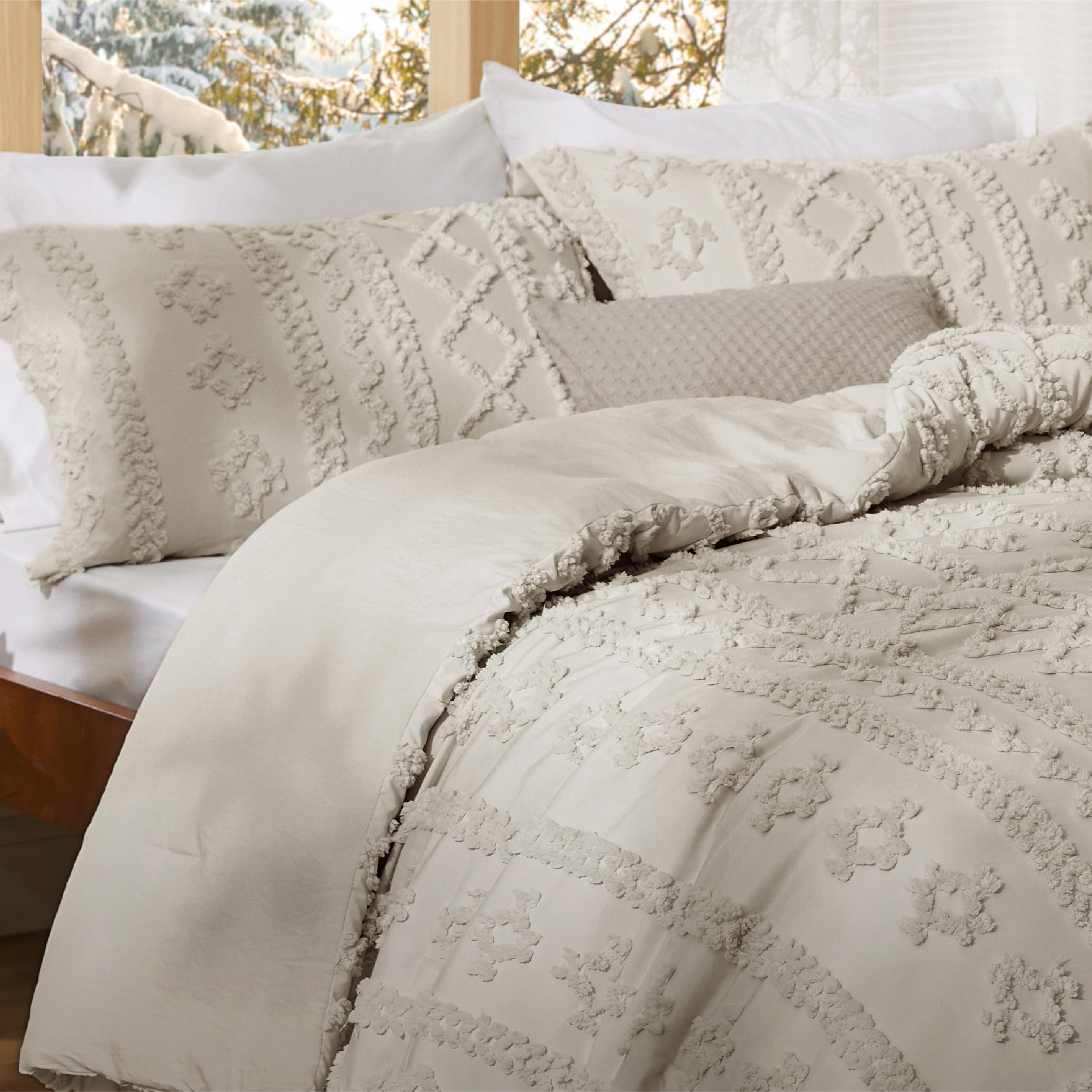 Bedsure pillow shams 20x26 complete the set for a coordinated look.
