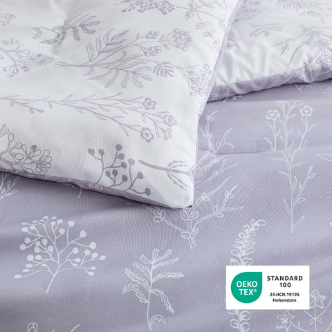 Bedsure pillow shams with botanical flowers for coordinated styling.
