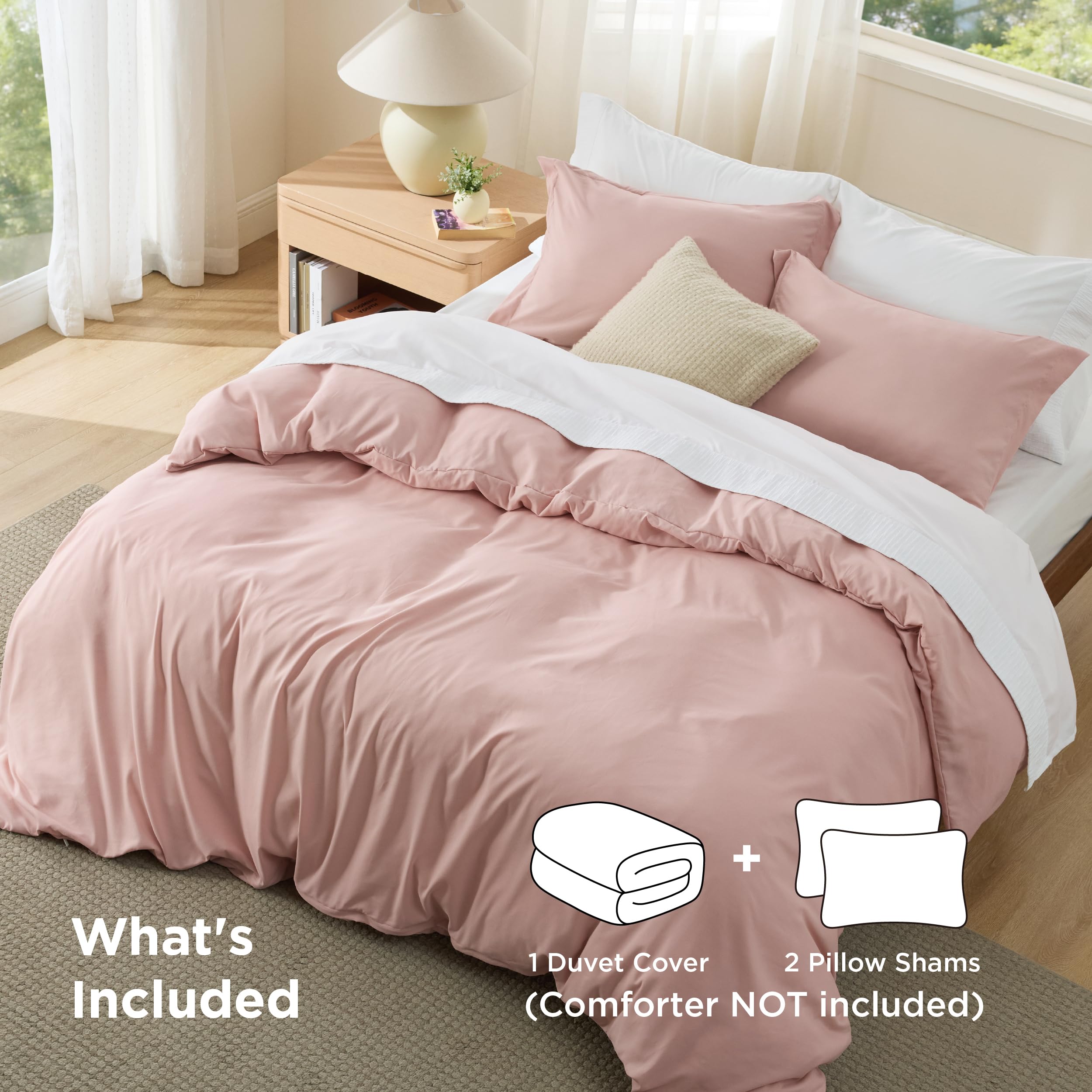 Bedsure pillow shams with queen sizing add a polished, hotel-inspired look.