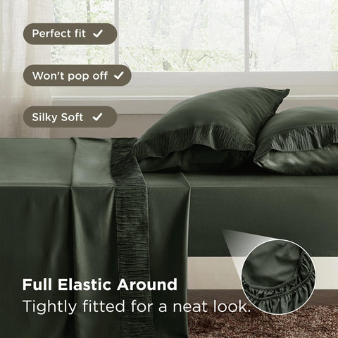 Bedsure pillow-top edge closeup demonstrates secure pillow containment