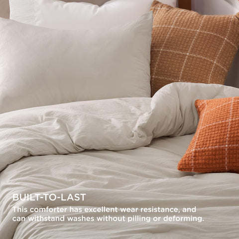 Bedsure pillowcase 20x26 beige part of the set ideal for soft sleep