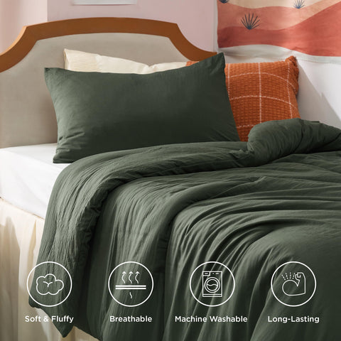 Bedsure pillowcase 20x26 completes the set with smooth, breathable fabric.