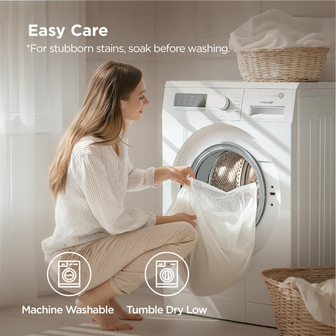 Bedsure pillowcase with zipper closure providing secure pillow retention.